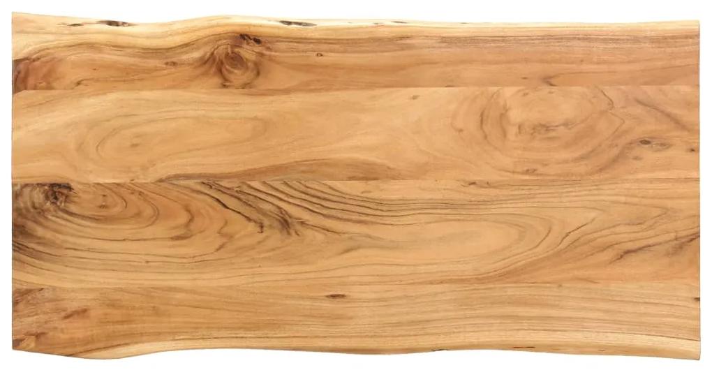 Masa de bucatarie, 118 x 58 x 76 cm, lemn masiv de acacia 1, Negru, 118 x 58 x 76 cm