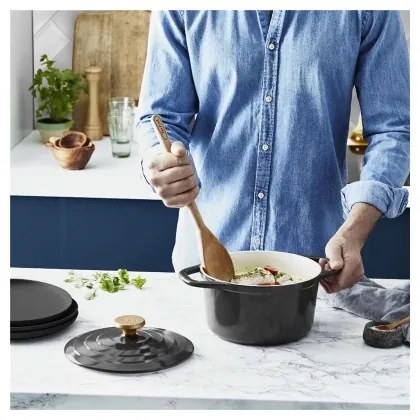 Oală cu capac Tefal AIR 20 cm antracit