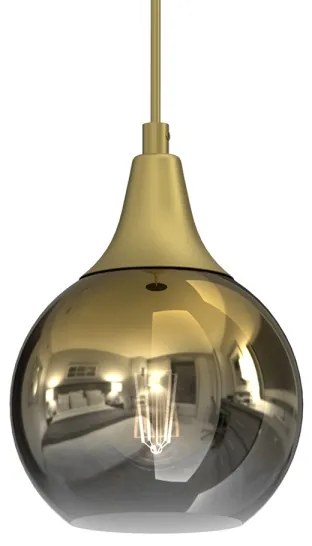 Lustră pe cablu MONTE 1xE27/60W/230V d. 15 cm aurie