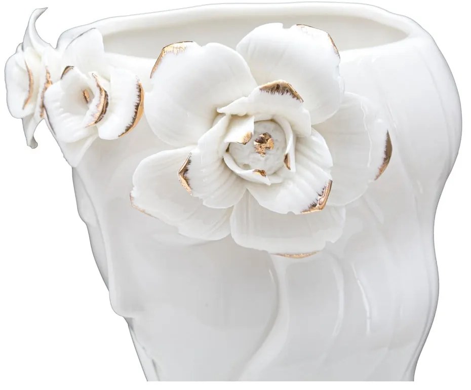 Vază din porțelan Mauro Ferretti Cute Woman, alb