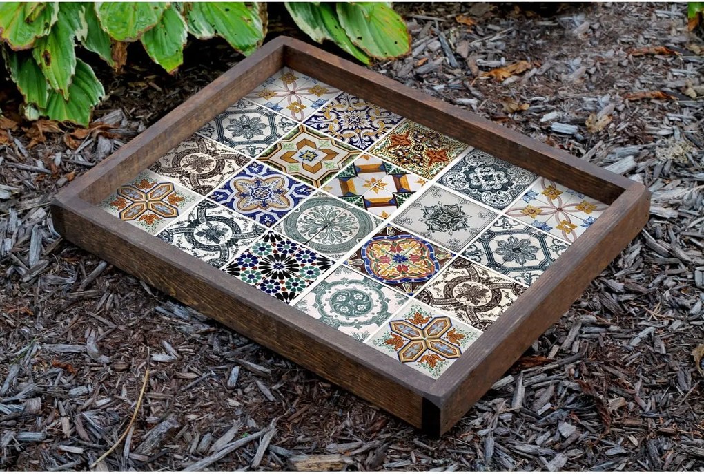 Tava TEP149, multicolor, lemn, 50x40x6 cm