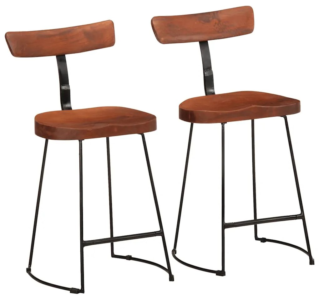 vidaXL Scaune de bar 2 buc 49x43x79 cm lemn masiv de mango