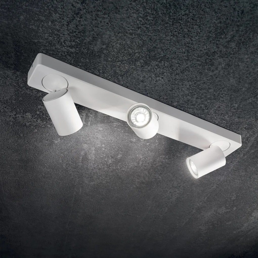 Plafoniera cu 3 spoturi directionabile RUDY PL3 BIANCO 229065 IDL