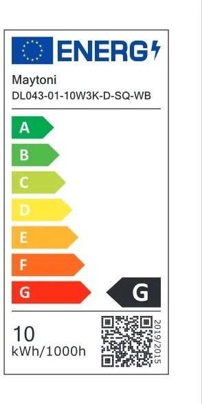 Spot LED incastrabil dimabil design tehnic Alpha alb, negru, 6,5x6,5cm, 3000K