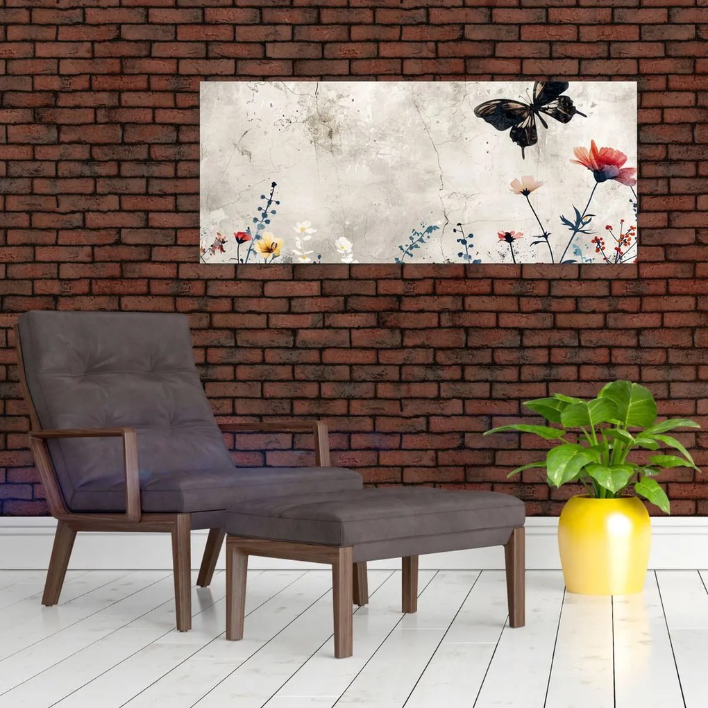 Tablou - Pajiște în beton (120x50 cm)