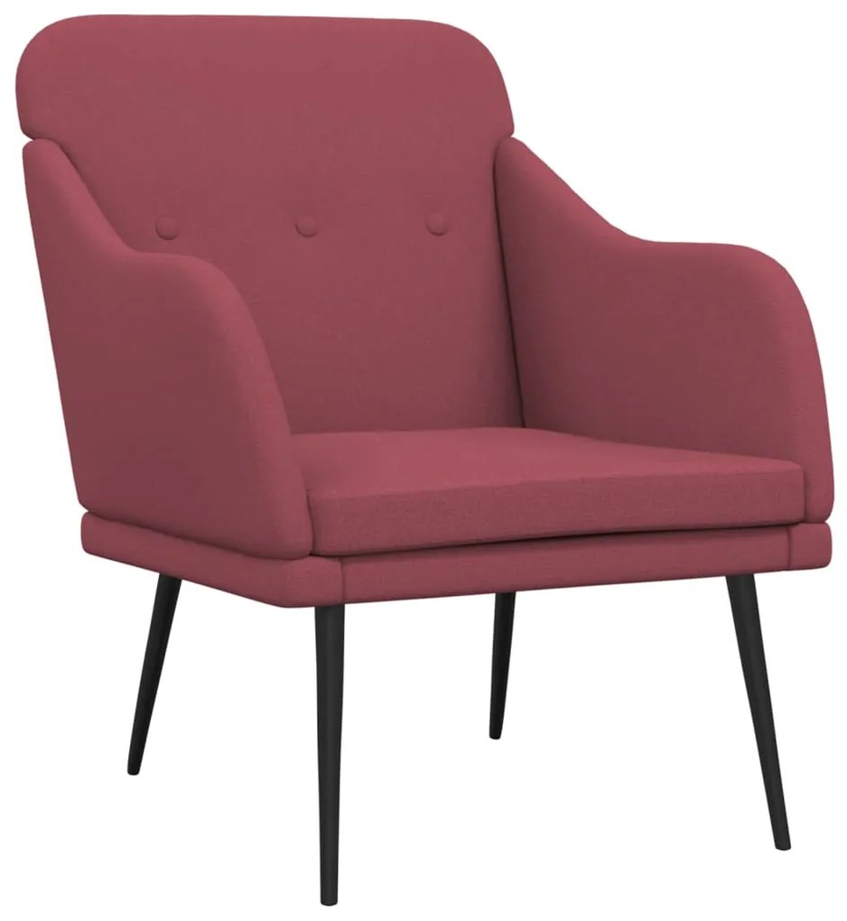 351477 vidaXL Fotoliu, roșu vin, 63x76x80 cm, textil