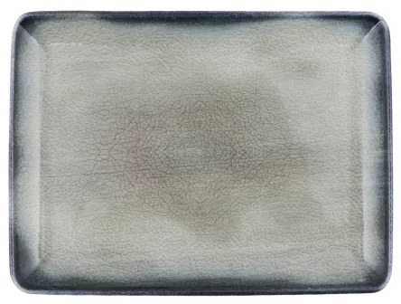 Set veselă din porțelan, 26 piese, albastru/maro