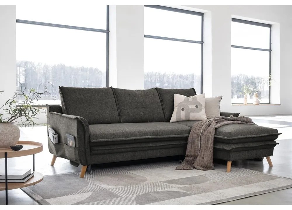 Colțar gri închis extensibil (cu colț pe partea dreaptă) Charming Charlie – Miuform