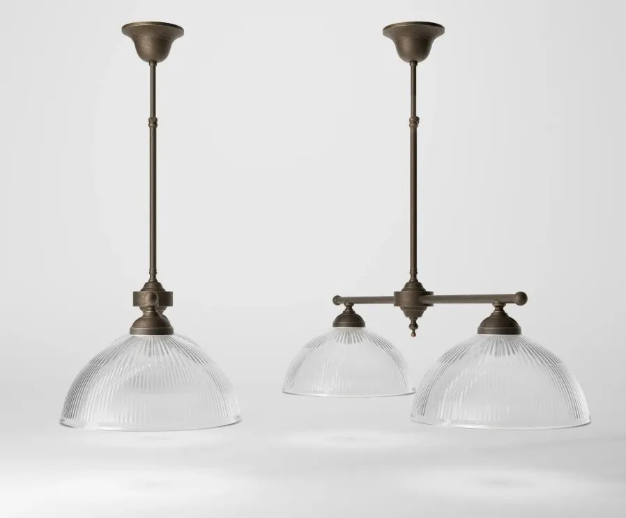 Candelabru stil neoclasic din alama si sticla Elide