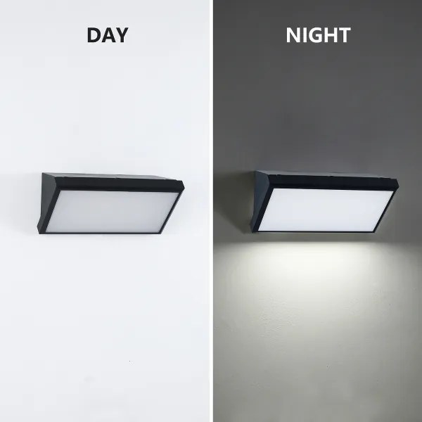 Brilagi - Aplică de perete LED RGBW TRIANGLE pentru exterior 1xE27/9W/230V neagră IP65