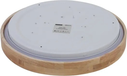 Brilagi - Plafonieră WOODROUND LED, 30W, 230V, 3000/4000/6000K, Ø 40 cm