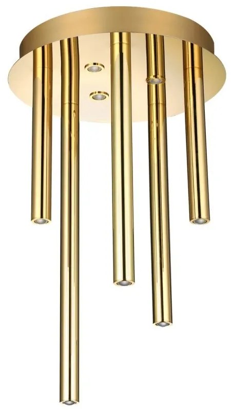 Plafoniera LED dimabila moderna ILIOS 5 top aurie