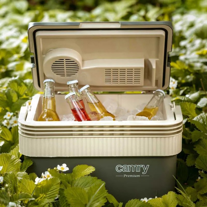 Lada frigorifica portabila Camry CR 8065, 21 L, 12V DC/220V AC, Racire si incalzire, Gri