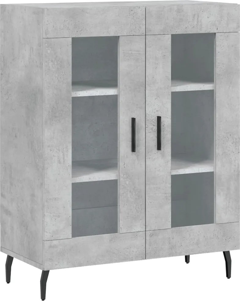 vidaXL Dulap, gri beton, 69,5x34x90 cm, lemn compozit
