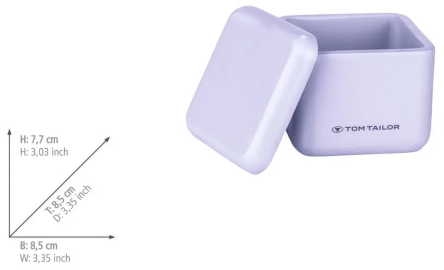Organizator de baie mov pentru dischete demachiante din polirășină Tom Tailor T-Rounded – Wenko