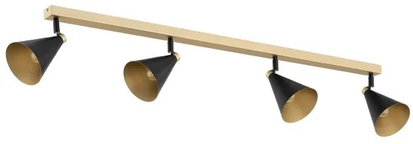 Spot LUCINDA 4xE14/7W/230V negru/auriu Argon 1805