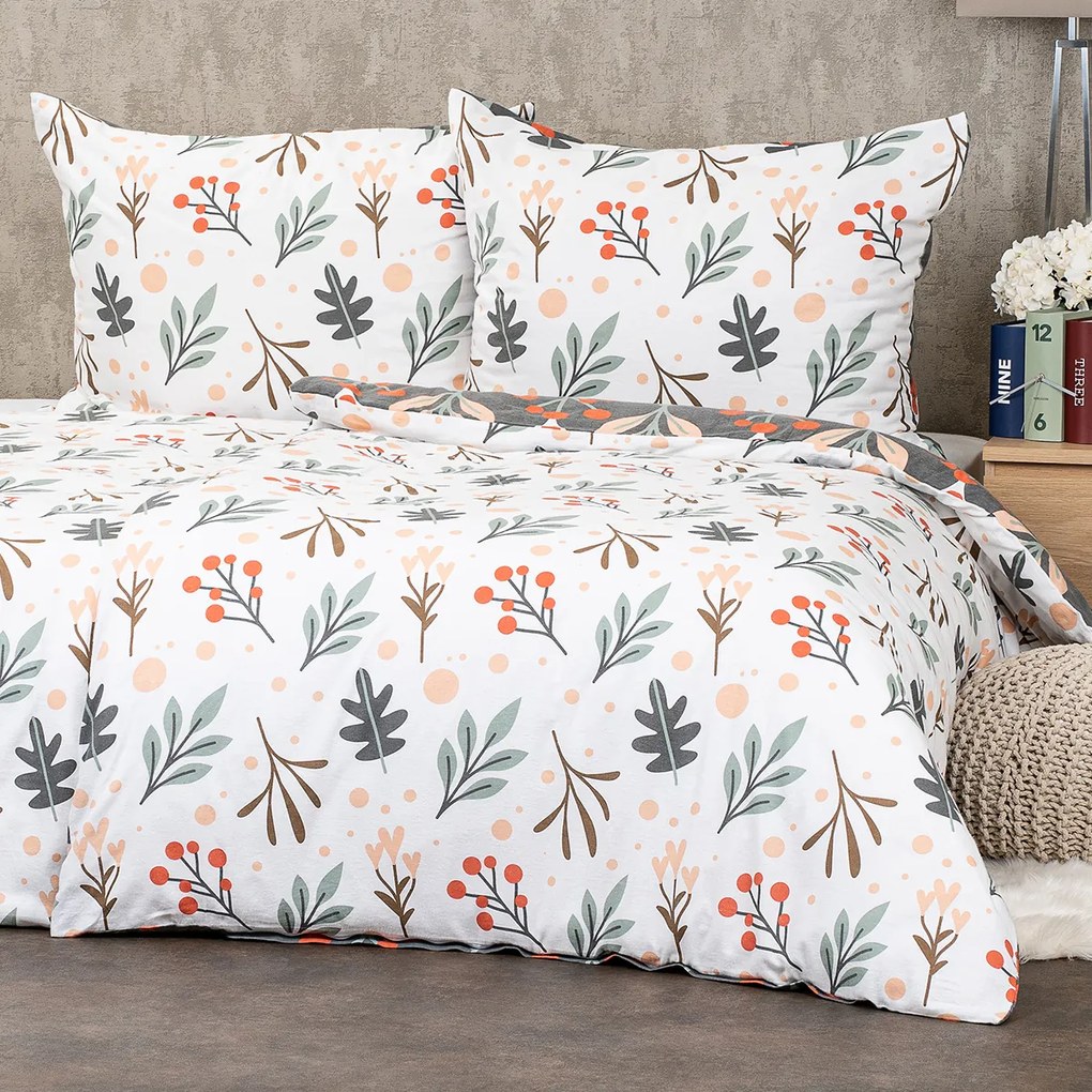 Lenjerie de pat din flanel 4Home Winter nature,220 x 200 cm, 2 buc. 70 x 90 cm, 220 x 200 cm, 2 buc. 70 x 90 cm
