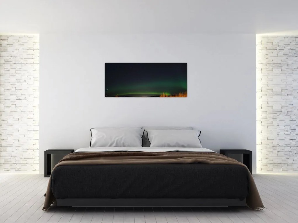 Tablou cu aurora borealis (120x50 cm)