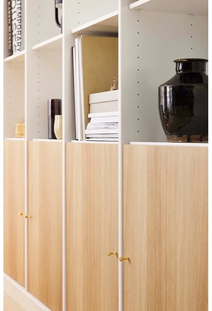 Bibliotecă albă cu aspect de stejar 176x199 cm Mistral - Hammel Furniture