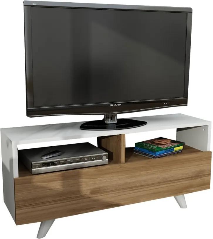 Comodă TV cu aspect de lemn de nuc Furny Home Novella