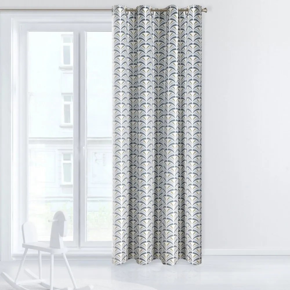 Draperie decorativă modernă cu model geometric Lungime: 250 cm