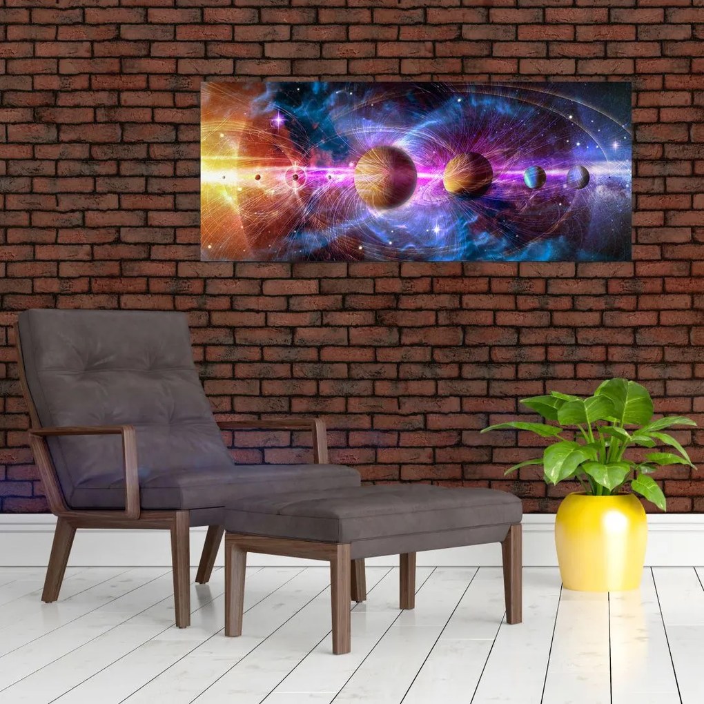 Tablou - Sistemul solar (120x50 cm)