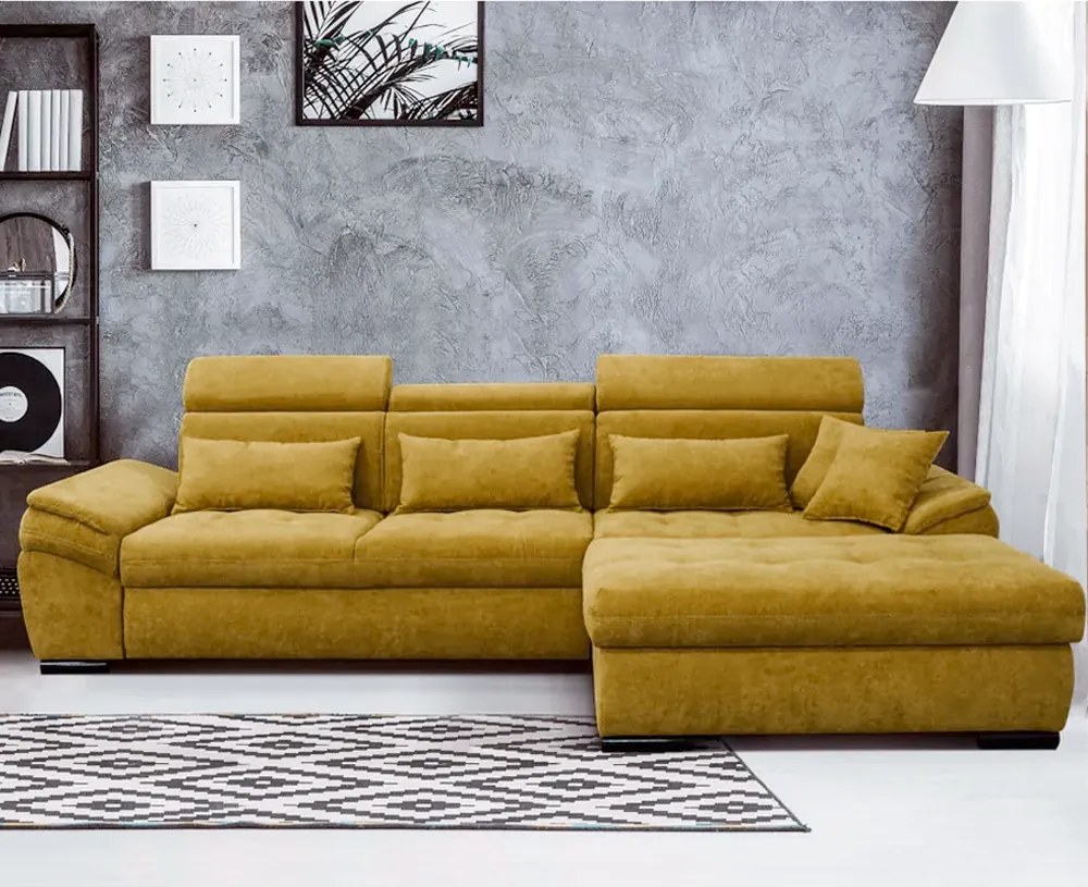 Canapea, muştar, model dreapta, NATIK NEW