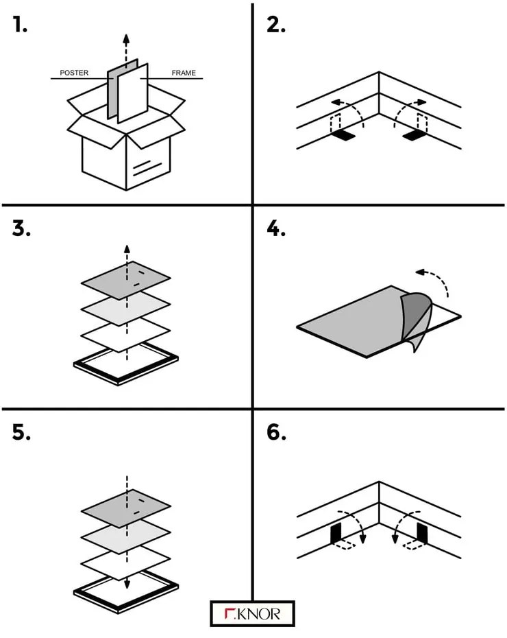 Tablouri 4 buc. 32x42 cm – knor