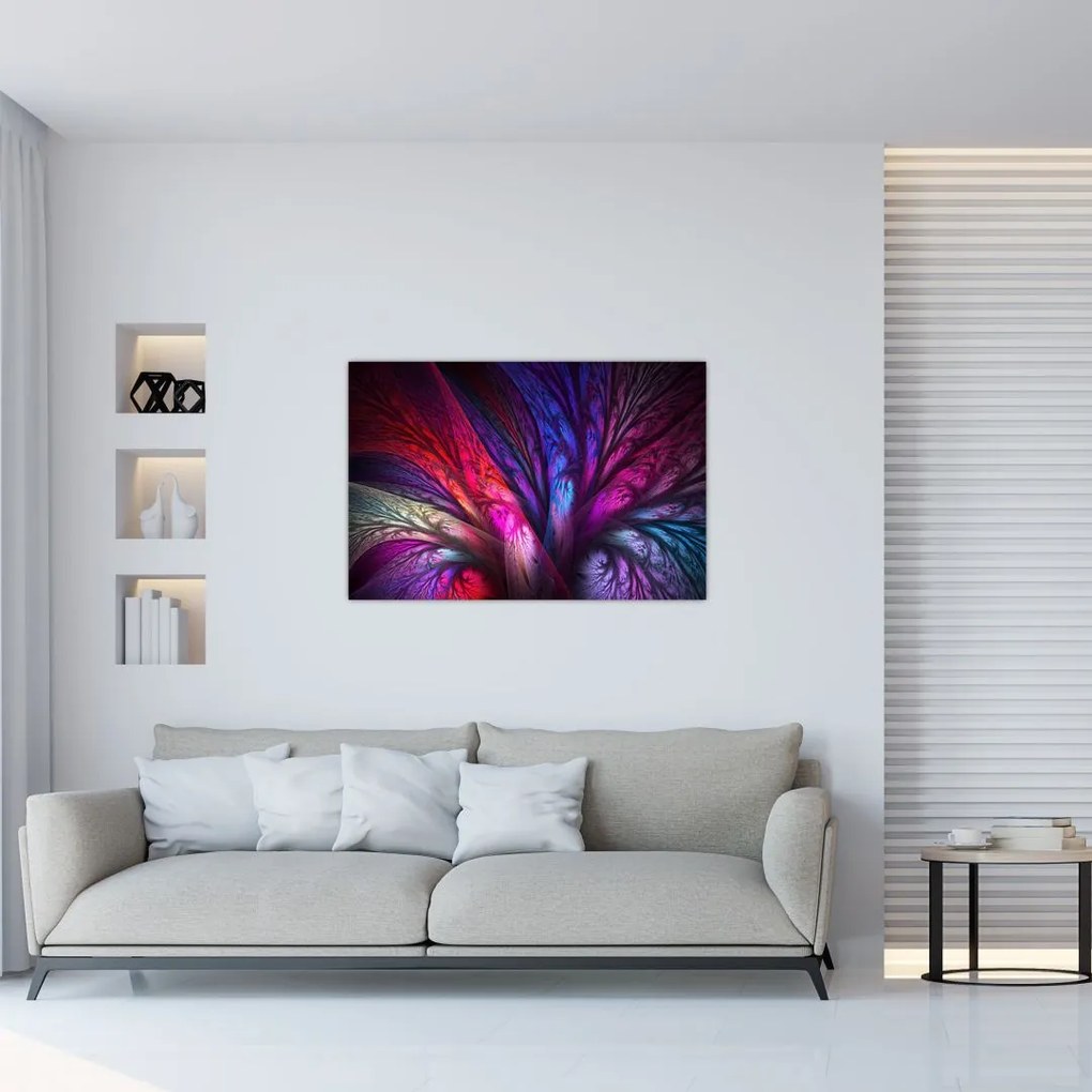 Tabloul abstract cu copacul (90x60 cm)