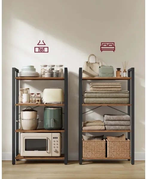 Bibliotecă NAVARO maro/neagră