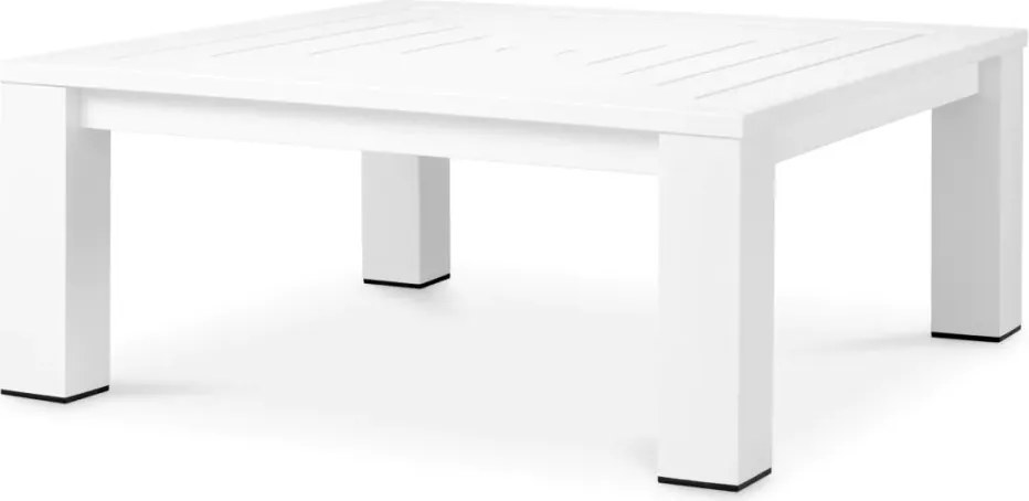 Masuta pentru interior/ exterior design LUX din aluminiu Vistamar alb, 101x101cm