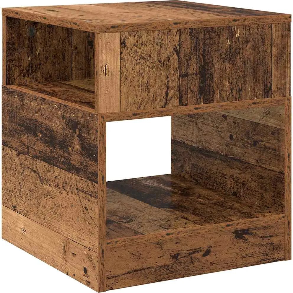 vidaXL Masă laterală Lemn vechi 40,5 x 40 x 45 cm Lemn compozit