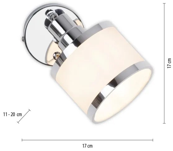 Spot de perete ACCOR 1xE14/25W/230V Leuchten Direkt 15371-17