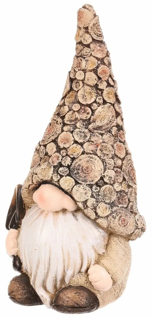 Decorațiune de grădină Pitic cu lopată, 11 x 9 x 21 cm , polyresin