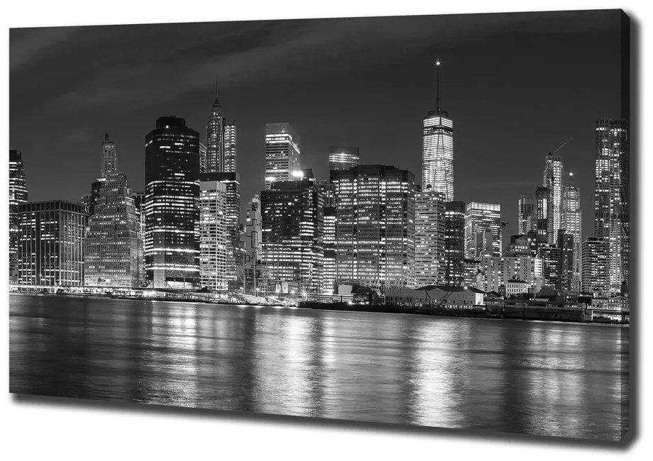 Tablou canvas Manhattan pe timp de noapte