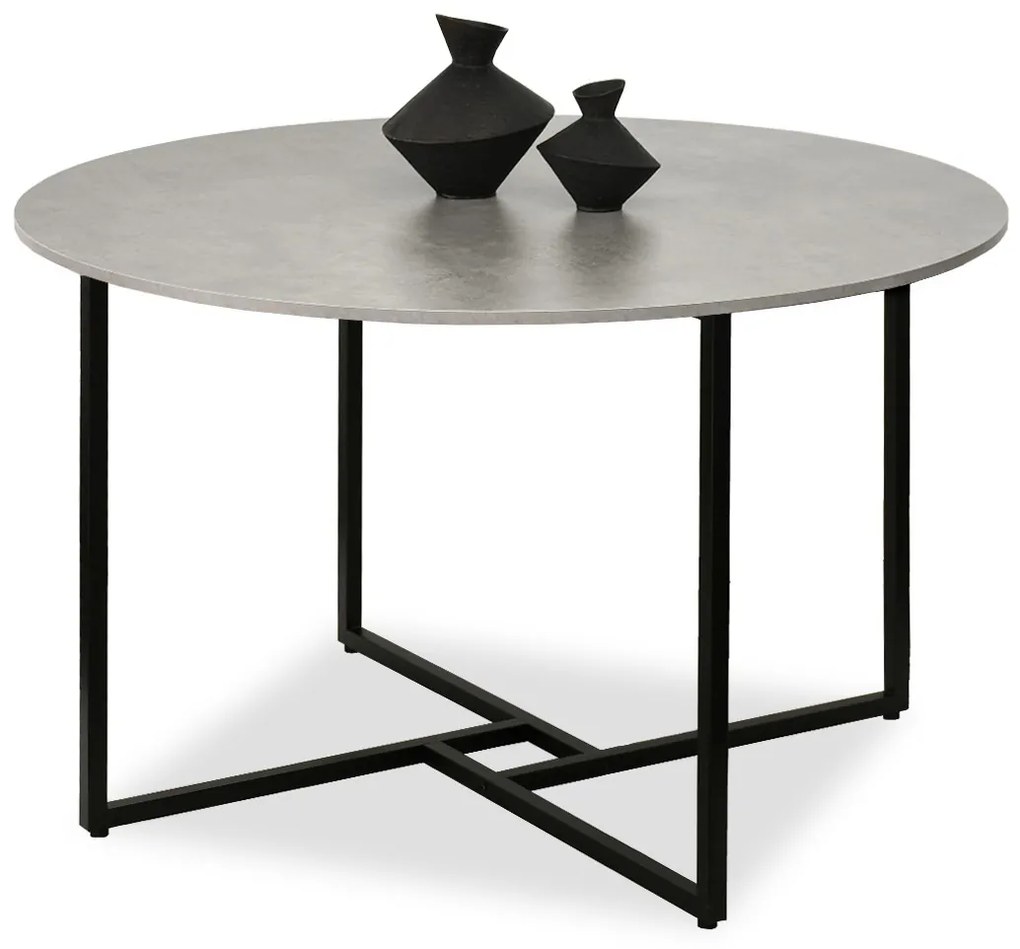 Masă de sufragerie Bird (beton + negru). 1111737