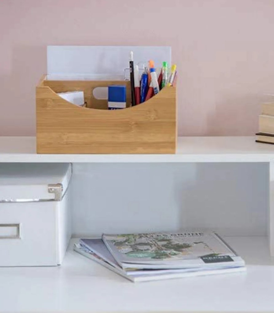 Organizator birou cu maner Bambus 25 x 18 x 12 cm