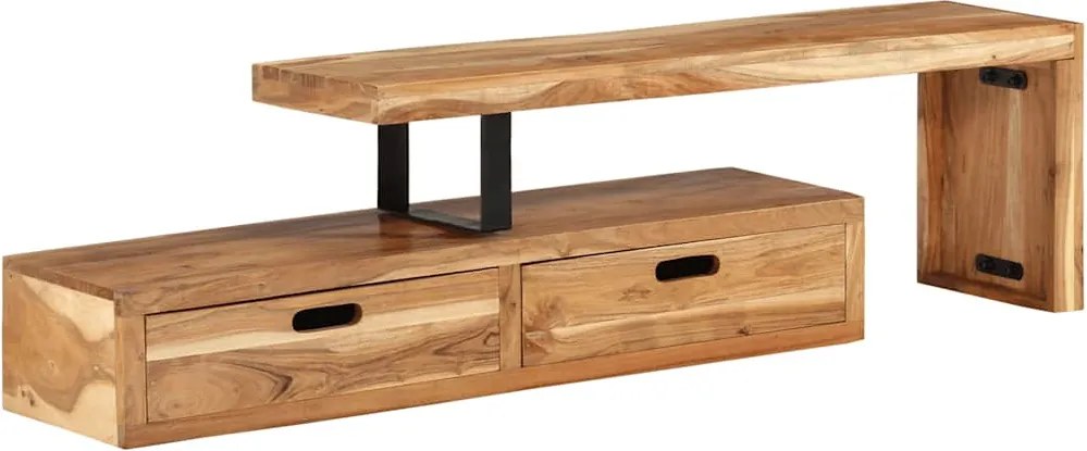 vidaXL Comodă TV (118-200) x 30 x 40 cm, lemn masiv de acacia