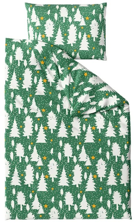 Lenjerie de pat din bumbac EVERGREEN DREAMS verde Dimensiune lenjerie de pat: 70 x 90 cm | 140 x 200 cm