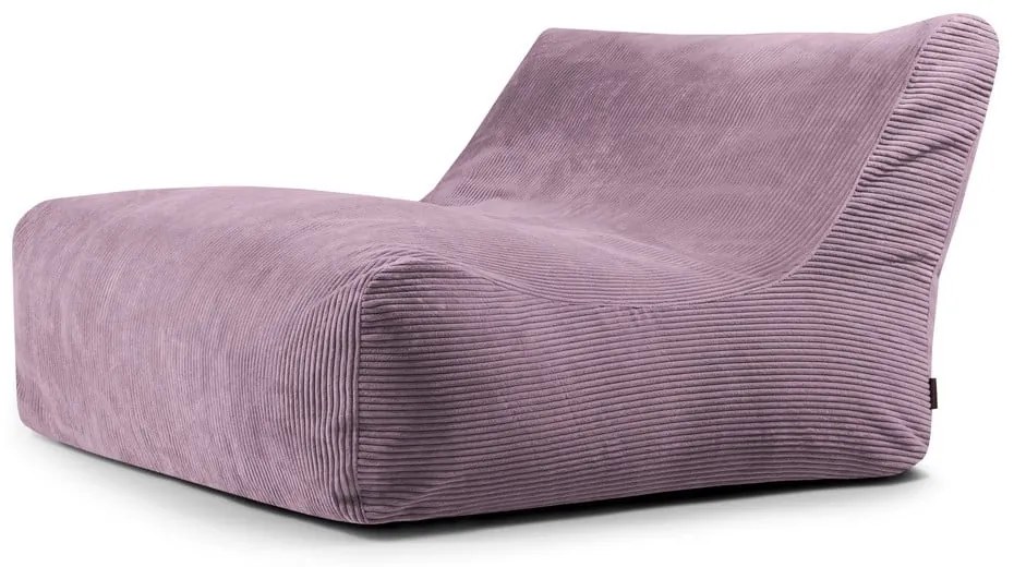 Fotoliu bean bag mov cu tapițerie din catifea reiată Sofa Lounge – SLOWDOWN