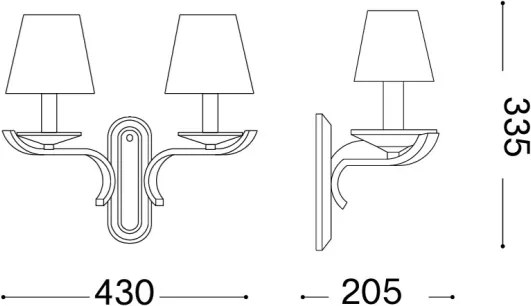 Ideal Lux - Aplică de perete cu cristale PEGASO 2xE14/28W/230V crom lucios