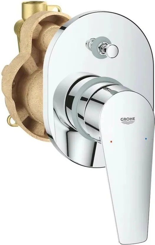 Baterie cada - dus incastrata Grohe BauEdge New crom