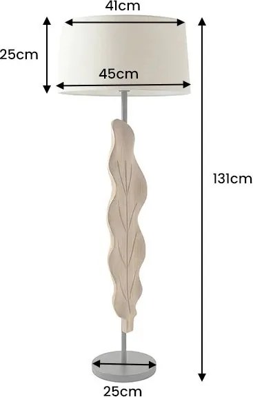 Lampadar, Lampa de podea din lemn LEAF 130cm