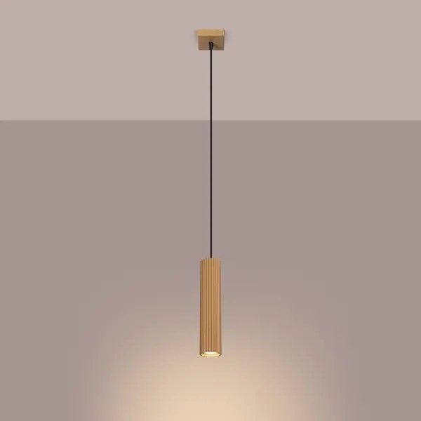 Lustră pe cablu Sollux SL.1554 KARBON 1xGU10/10W/230V auriu