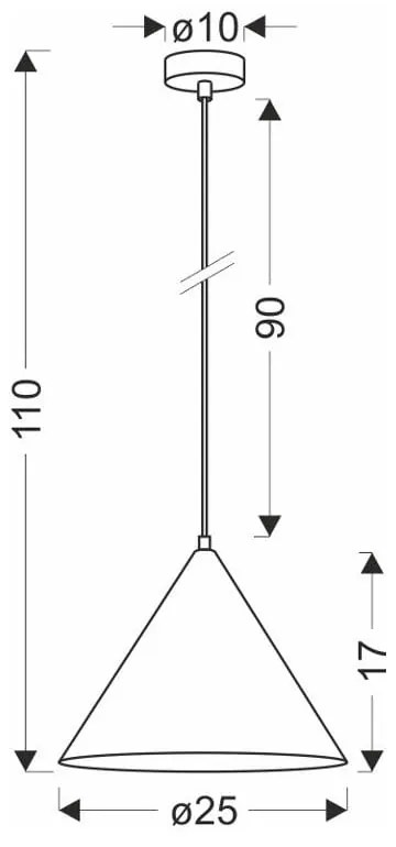 Lustră maro cu abajur din sticlă ø 25 cm Dunca – Candellux Lighting