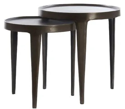 Măsuță auxiliară rotundă din metal ø 43 cm Tobias – Light &amp; Living