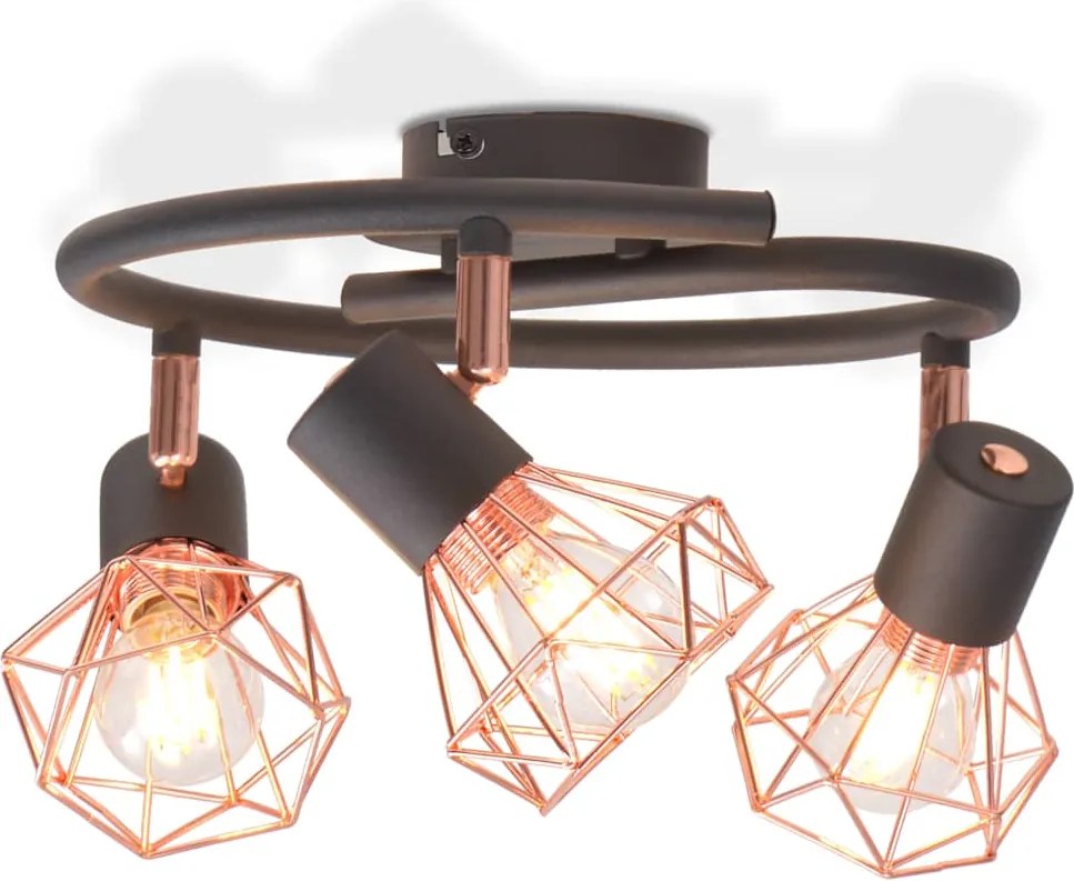 vidaXL Lustră cu 3 becuri LED cu filament, 12 W