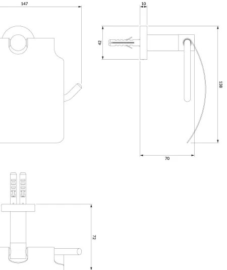 Suport de hârtie igienică OMNIRES MP60520CR MODERN PROJECT crom lucios