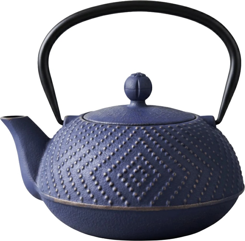 Ceainic din fontă cu infuzor KAMIN, 900 ml, bleumarin