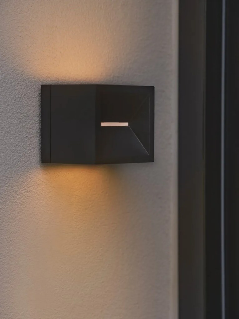 Aplica Perete Exterior, Lumina Indirecta, Protectie IP54, Rivo negru